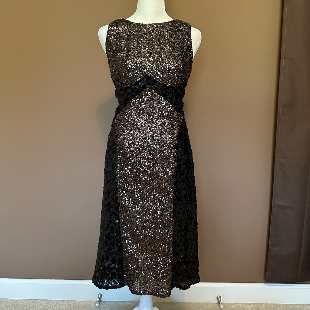Badgley Mischka Sequin Cocktail Dress